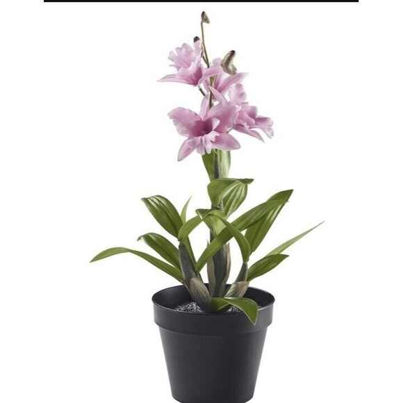 New! Artificial Pink Orchid Plant Beautiful Flowers Faux Plant Indoor Outdoor - Picture 6 of 9